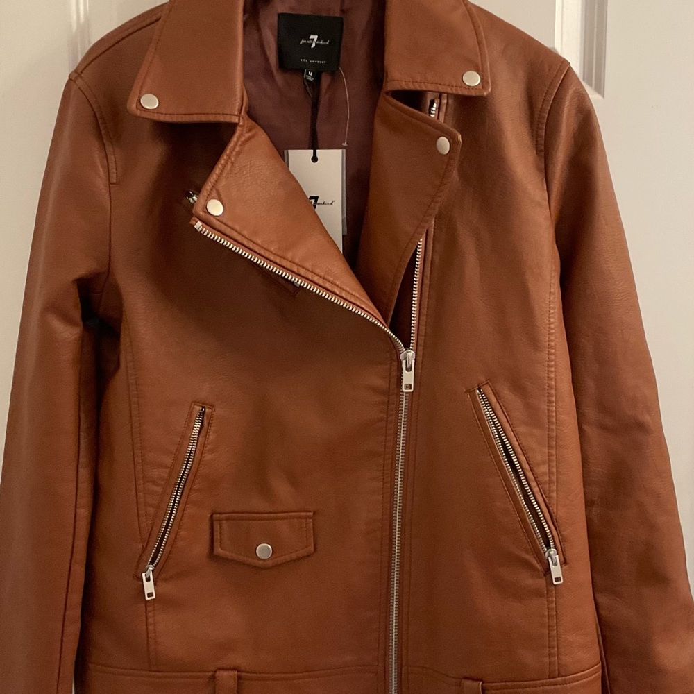 7 For All Mankind Vegan Leather Jacket - NWT - Medium - Picture 2 of 14